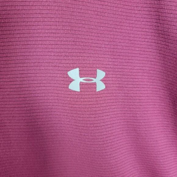 Under Armour Mens Polo Shirt Size 2XL HeatGear Loose Fit Golf Red Maroon - Picture 2 of 7